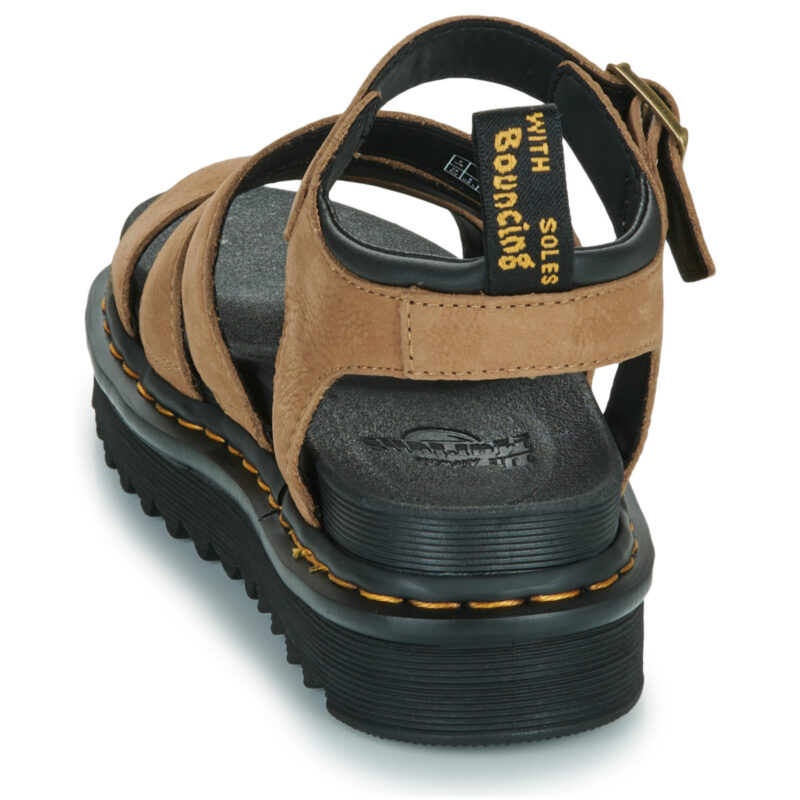 Dr. Martens Blaire Savannah Tan Tumbled Nubuck Beige Sandali con zeppa Donna - 5