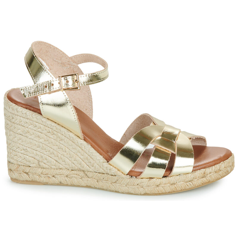 Maison Minelli IBIS-MET-PLATINE Oro Sandali con zeppa Donna - 2