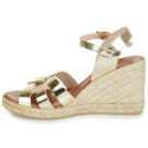 Maison Minelli IBIS-MET-PLATINE Oro Sandali con zeppa Donna - 4