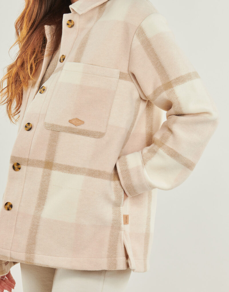 Overshirt Rip Curl SOLEIL CHECK SCHACKET Beige Overshirt Donna - 5
