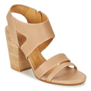 Coclico Sandalias de tac&oacute;n beige para mujer CERSEI