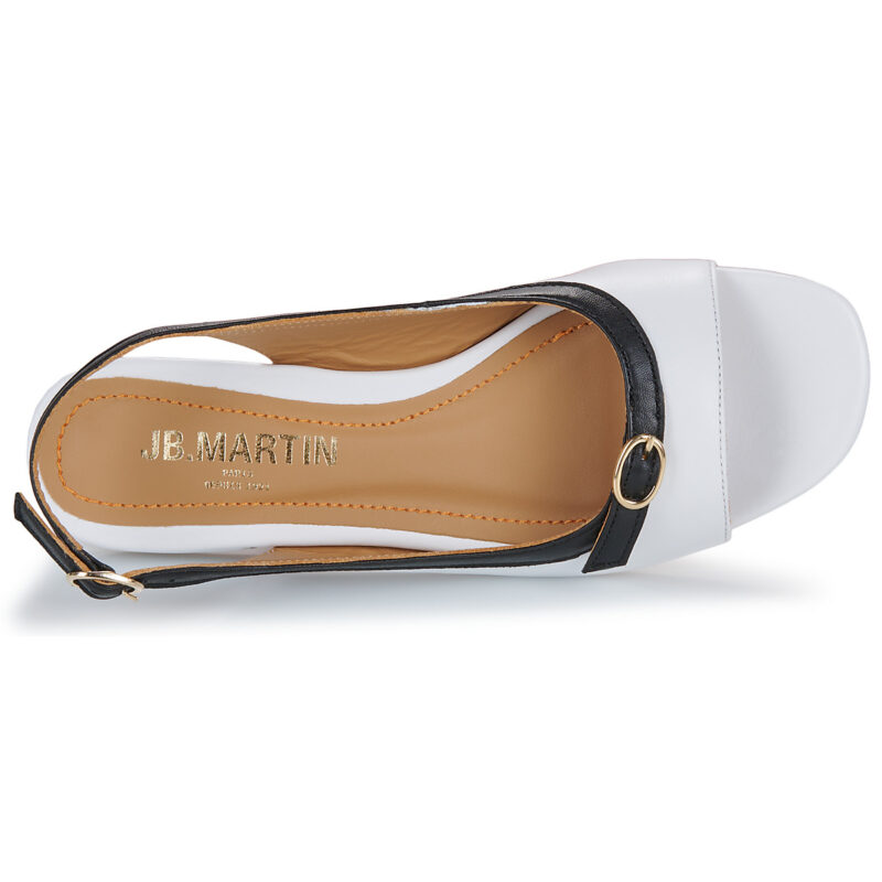 JB Martin MEYA White Sandalen mit Zeppa Donna - 6