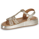 JB Martin NELIA Oro Sandali con zeppa Donna - 4