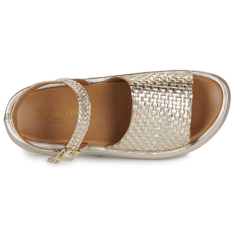 JB Martin NEVA Oro Sandali con zeppa Donna - 6