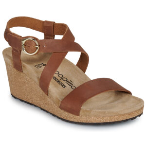 Papillio  Sibyl Ring-Buckle LENA Cognac  Marrone -  Sandali con zeppa  Donna