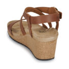 Papillio Sibyl Ring-Buckle LENA Cognac Braun - Keilabsatz-Sandalen Damen - 5