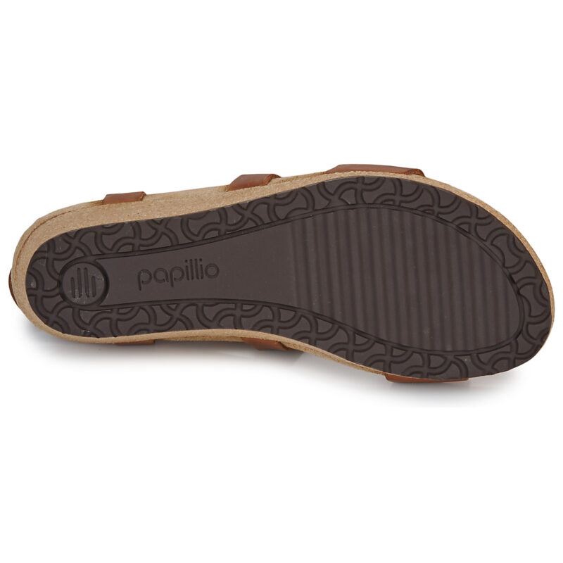 Papillio Sibyl Ring-Buckle LENA Cognac Braun - Keilabsatz-Sandalen Damen - 7