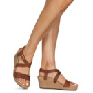 Papillio Sibyl Ring-Buckle LENA Cognac Braun - Keilabsatz-Sandalen Damen - 8