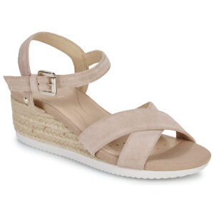 Geox  D ISCHIA CORDA  Beige Sandali con tacco Donna