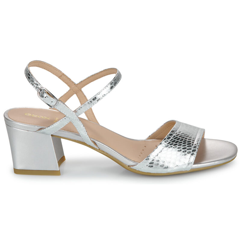 Geox D NEW ERAKLIA 50 Argento Sandali con tacco Donna - 2