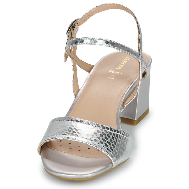 Geox D NEW ERAKLIA 50 Argento Sandali con tacco Donna - 3