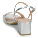 Geox D NEW ERAKLIA 50 Argento Sandali con tacco Donna - 5