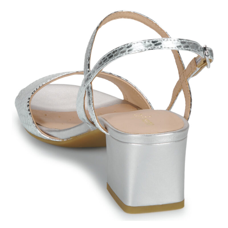 Geox D NEW ERAKLIA 50 Argento Sandali con tacco Donna - 5