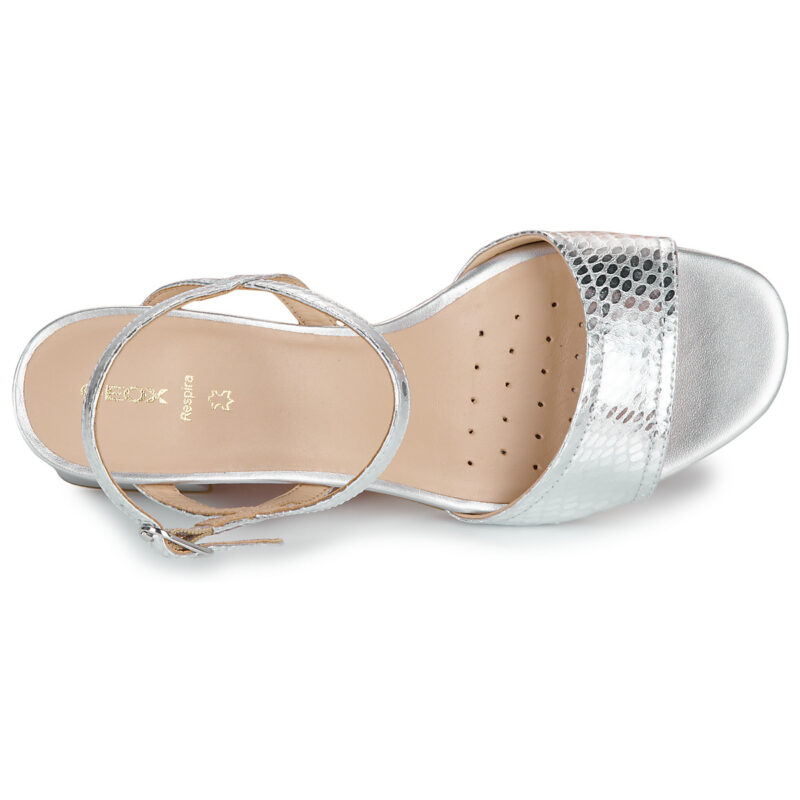 Geox D NEW ERAKLIA 50 Argento Sandali con tacco Donna - 6