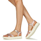 Geox D XAND 2.1S Argento Sandali con zeppa Donna - 8
