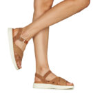 Geox D XAND 2S Marrone Sandali con zeppa Donna - 4