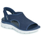 Sandales plates Skechers SLIP INS SUMMITS SWEETLY EVOLVED bleues pour femmes - 1