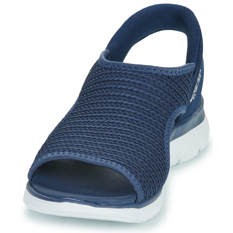 Sandales plates Skechers SLIP INS SUMMITS SWEETLY EVOLVED bleues pour femmes - 3