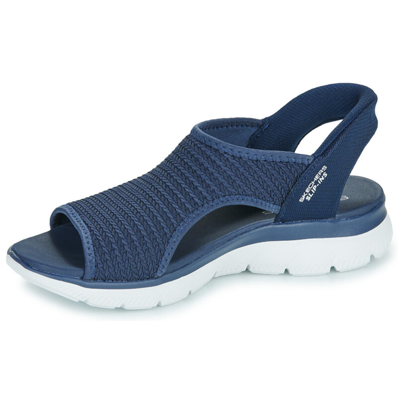 Sandales plates Skechers SLIP INS SUMMITS SWEETLY EVOLVED bleues pour femmes - 4