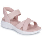 Sandales plates Skechers SLIP INS ULTRA FLEX 3.0 NEVER BETTER roses pour femmes - Pointure 1