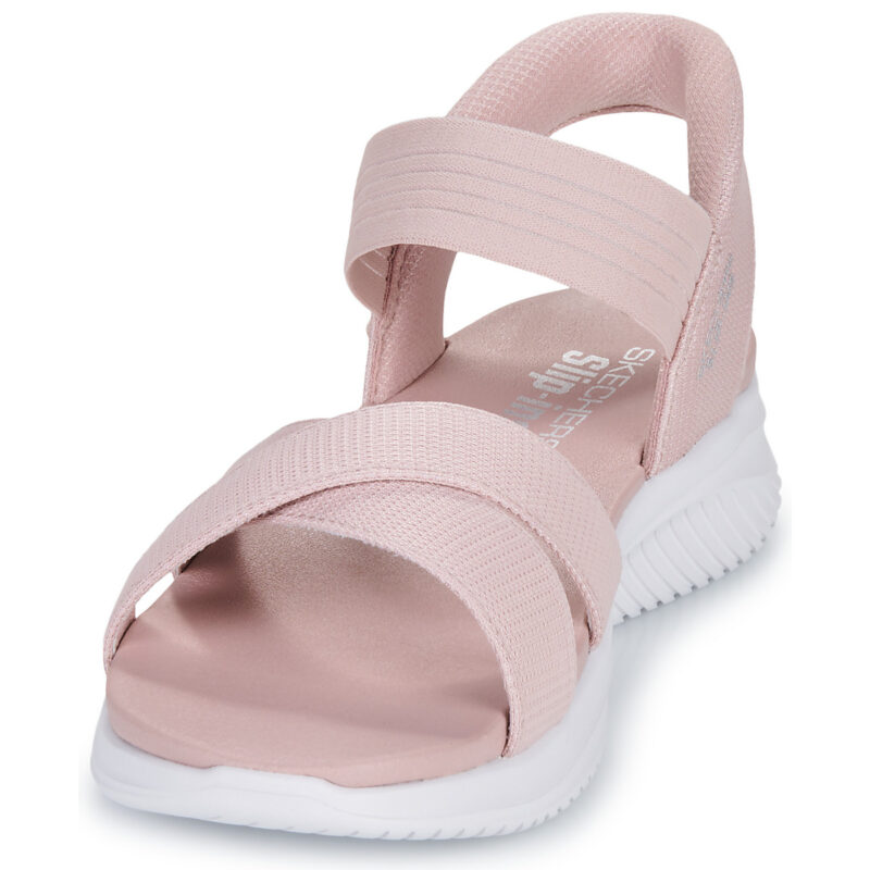 Sandales plates Skechers SLIP INS ULTRA FLEX 3.0 NEVER BETTER roses pour femmes - Pointure 3