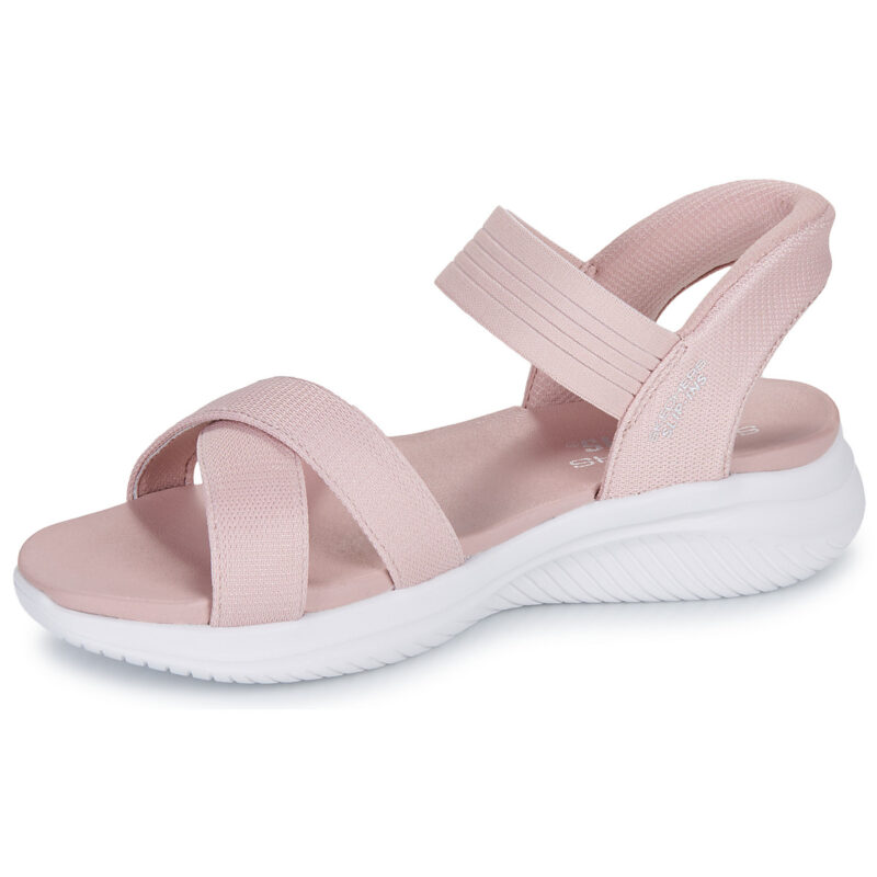 Sandales plates Skechers SLIP INS ULTRA FLEX 3.0 NEVER BETTER roses pour femmes - Pointure 4