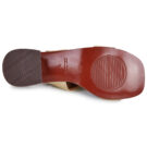 Chie Mihara QUANDA Goldfarbene Sandalen mit Absatz f&uuml;r Damen - Gr&ouml;&szlig;e 7