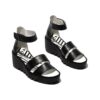 Fly London BONO Nero Sandali con zeppa Donna