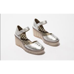 Fly London  BISO  Argento -  Sandali con zeppa  Donna