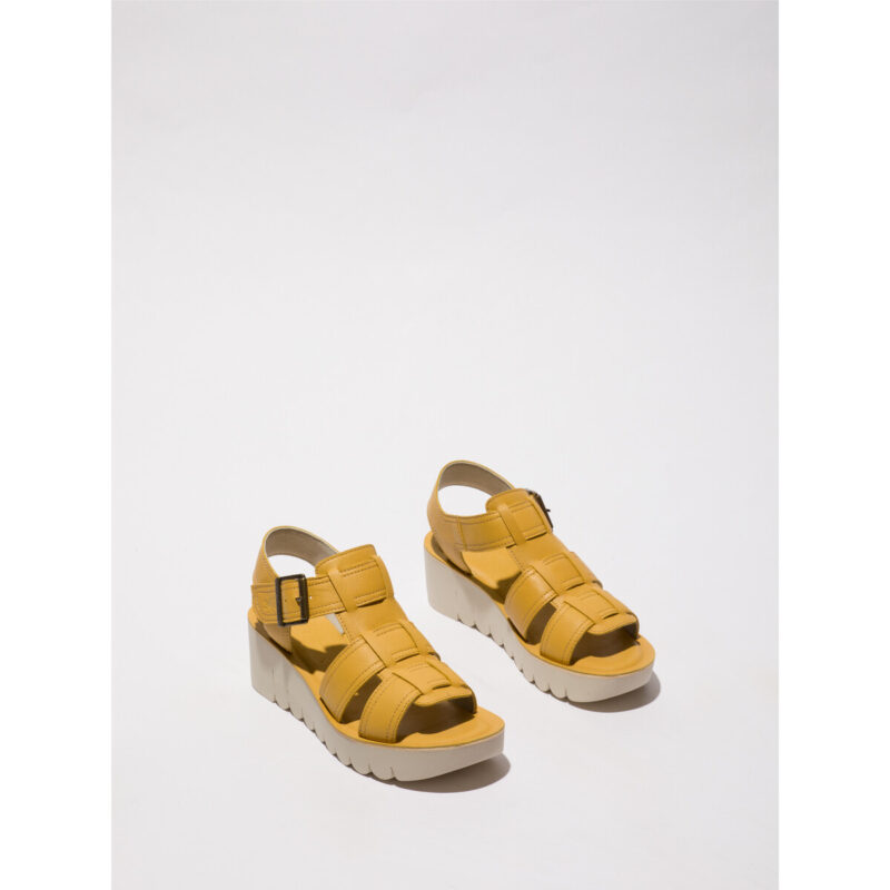 Fly London YUUD Giallo Sandali con zeppa Donna - 2