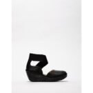 Fly London YOLG Black Wedge Sandals Women - 1