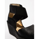 Fly London YOLG Black Wedge Sandals Women - 4