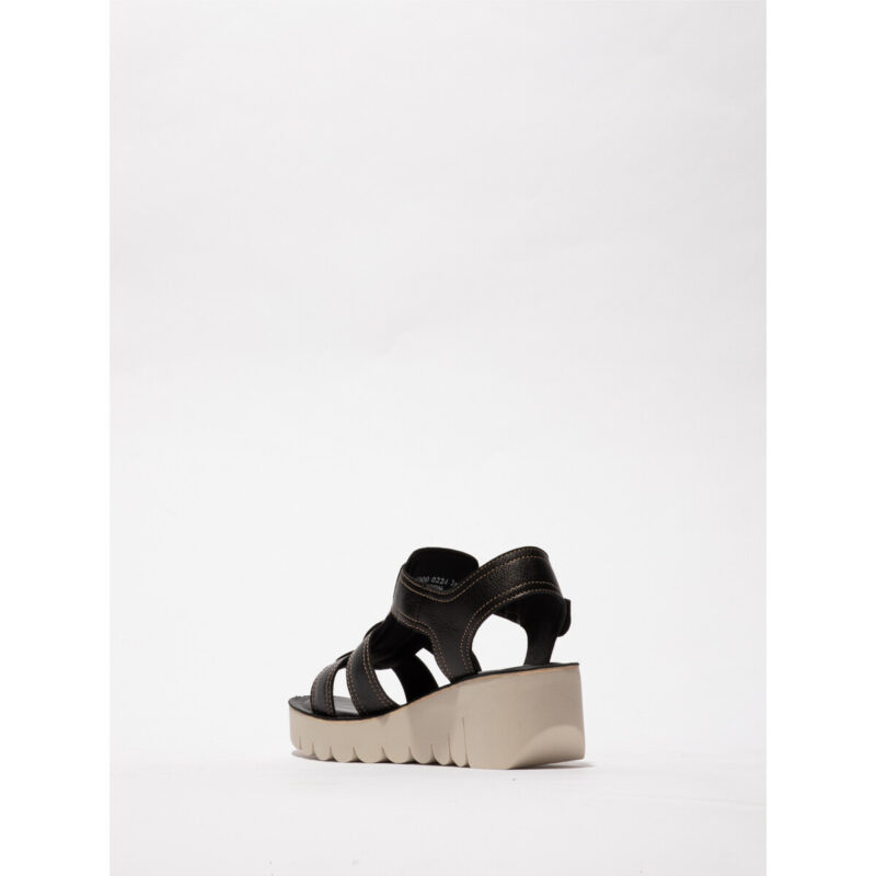Fly London YUUD Nero Sandali con zeppa Donna - 3