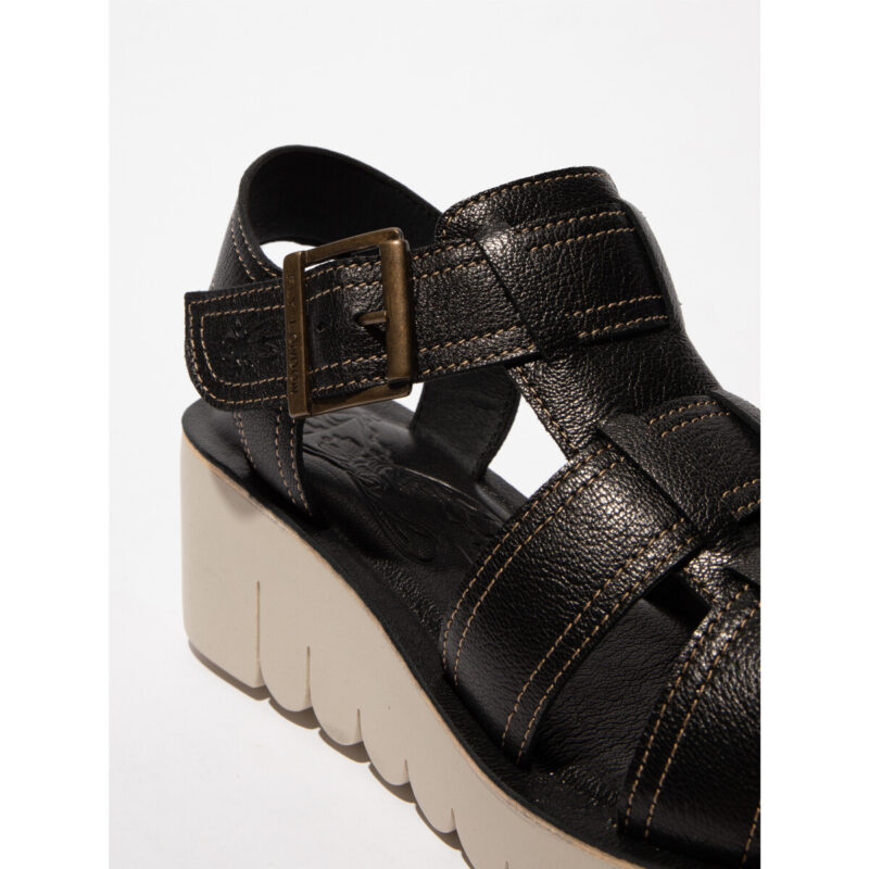 Fly London YUUD Nero Sandali con zeppa Donna - 4