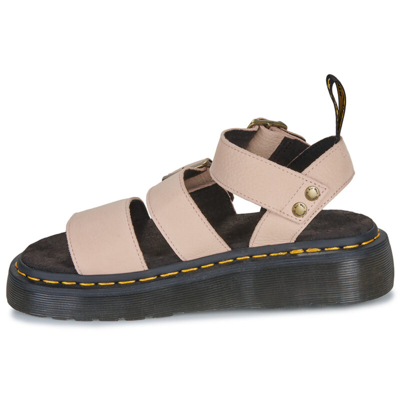 Dr. Martens Gryphon Quad Powder Pink Milled Nubuck Rosa Sandali con zeppa Donna - 4