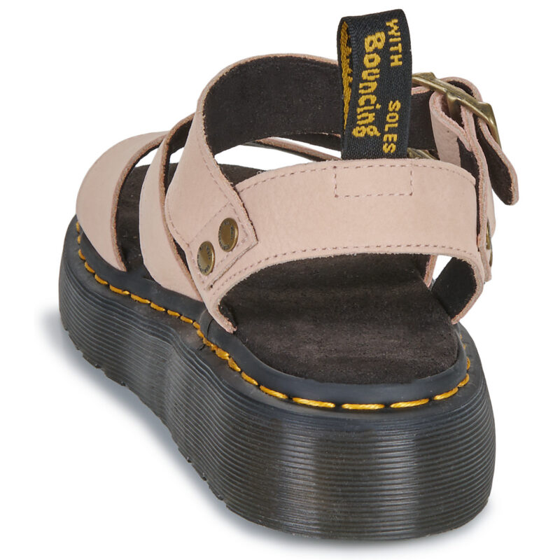 Dr. Martens Gryphon Quad Powder Pink Milled Nubuck Rosa Sandali con zeppa Donna - 5