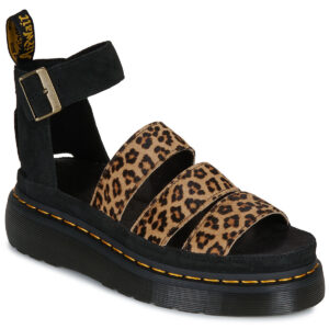 Dr. Martens  Clarissa II Quad Sandal Mini Leopard  Nero -  Sandali bassi  Donna