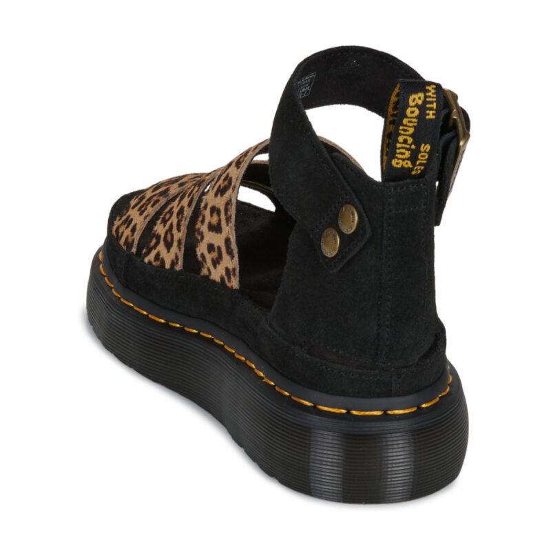Dr. Martens Clarissa II Quad Sandal Mini Leopard Nero Sandali bassi Donna - 5