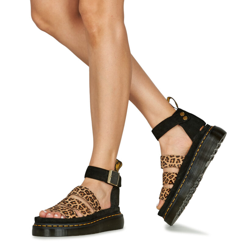 Dr. Martens Clarissa II Quad Sandal Mini Leopard Nero Sandali bassi Donna - 8