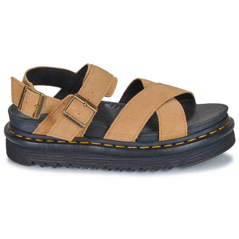 Dr. Martens Voss II Sandal Tan Suede Marrone Sandali con zeppa Donna - 2