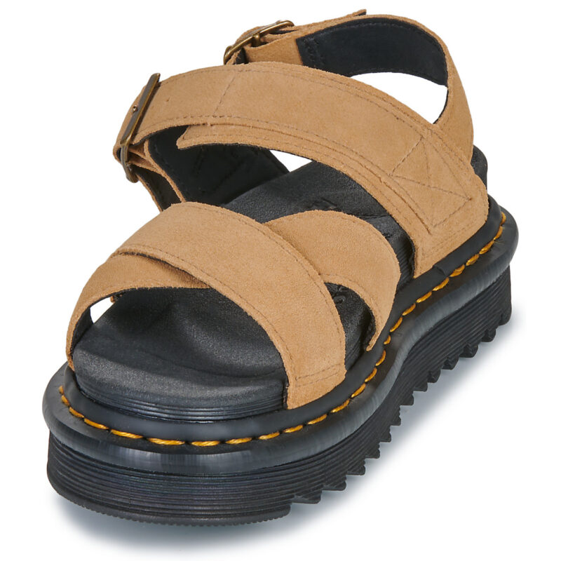 Dr. Martens Voss II Sandal Tan Suede Marrone Sandali con zeppa Donna - 3