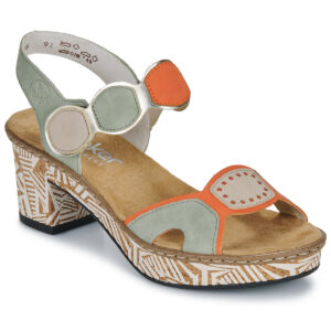 Rieker  63876-91  Verde Sandali con tacco Donna