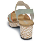 Rieker 63876-91 Verde Sandali con tacco Donna - 5