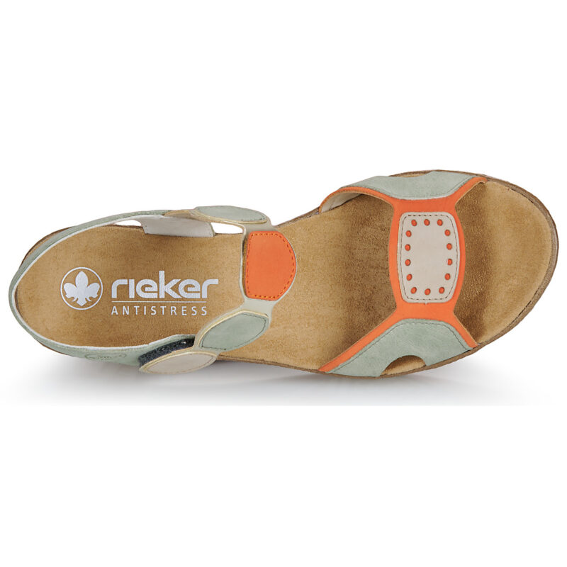 Rieker 63876-91 Verde Sandali con tacco Donna - 6