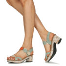 Rieker 63876-91 Verde Sandali con tacco Donna - 8