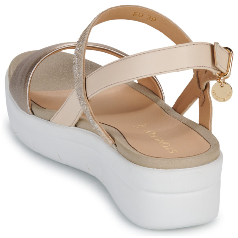 Stonefly AQUA III 22 Oro Sandali con zeppa Donna - 5