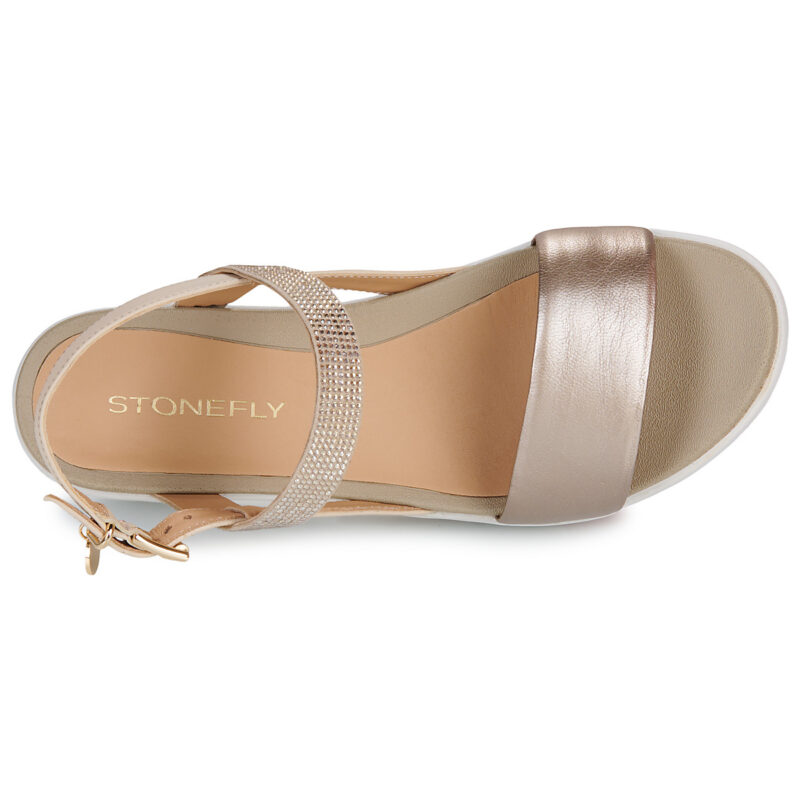 Stonefly AQUA III 22 Oro Sandali con zeppa Donna - 6