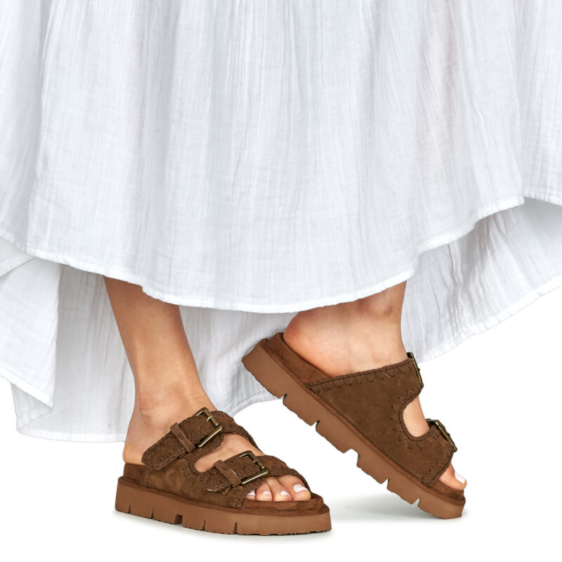 Mou Sandales compens&eacute;es marron pour femme MU.SW461008A - Pointure 8