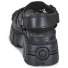 New Rock BIOS Nero Sandali con zeppa Donna - 5