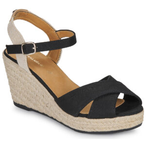 Tom Tailor  THERESA  Nero -  Sandali con zeppa  Donna